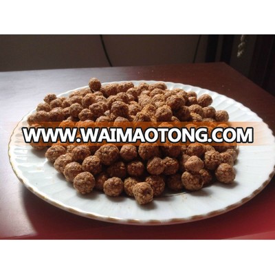 roasted chickpeas coated with mesir paste