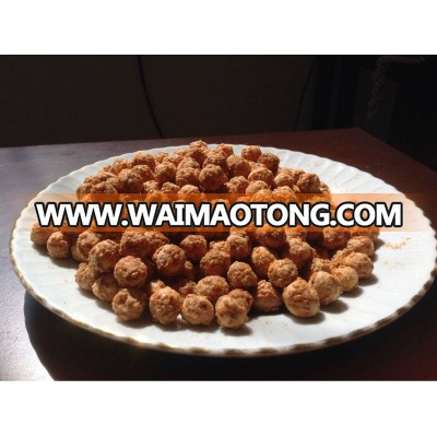 coated with sesame and honey roasted chickpeas